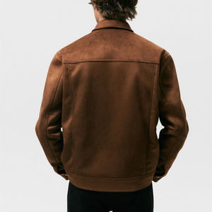 High Quality Casual Luxury <b>Suede</b> Shacket Custom Button Blank Cropped Work <b>Jacket</b> for Winter <b>Jacket</b> <b>Men</b> - Product Image 3