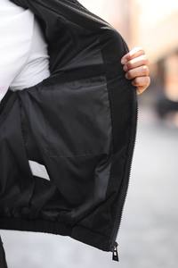 Men's Casual Winter Acrylic Parka Waterproof Eco-Friendly Satin Turn-down Collar Fashion Style <b>Coat</b> Zipper Pockets Warm Padded - Product Image 4