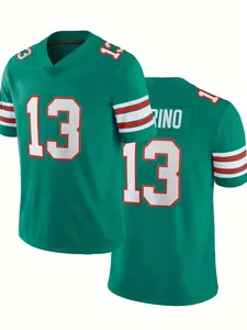 2025 calidad Premium clásico fútbol americano cuello en V Jersey verano deportes entrenamiento Rugby manga corta Top logotipo frontal - Product Image 2