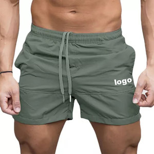 Men's Gym Mesh <b>Shorts</b> <b>5</b> <b>Inch</b> <b>Inseam</b> Double Layer Breathable Solid Pattern Logo Blank Hip-Hop Style - Product Image 2