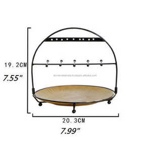 Support de collier en métal fait à la main avec fini enduit de poudre noire parfait pour l'affichage de bijoux et l'organisateur de bijoux d'accessoires - Product Image 3