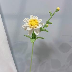 Nuevos Productos de Fábrica al por Mayor 2025: Crisantemos Azules de Ganchillo, Ramos de Flores Tejidos a Mano Puros - Product Image 3