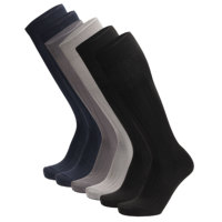 Chaussettes longues côtelées larges pour hommes, lot de 6 paires, élégance classique, 100 % coton, taille unique, design sportif quotidien, motif à pois, légères