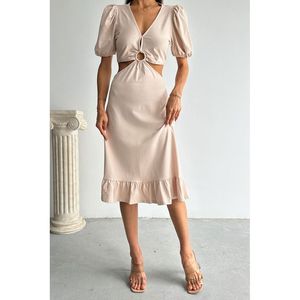 Vestido Casual Largo con Cuello en V de la Marca Topshow Stone, Venta al por Mayor - Product Image 1