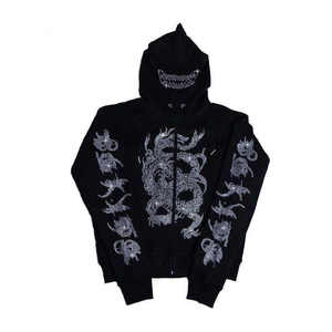 Dernier design, sweats à capuche 100% coton, brodés et ornés de strass, service OEM, vente en gros, coupe ample pour hommes, personnalisable - Product Image 1