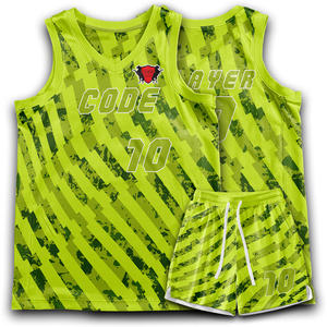 Meilleure vente de shorts réversibles en jersey pour hommes à séchage rapide en maille polyester respirant personnalisable ensemble d'uniformes de basket-ball OEM - Product Image 1