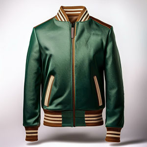 Logotipo personalizado 100 poliéster mujeres baloncesto Varsity Letterman chaqueta hombres negro sobre negro - Product Image 3