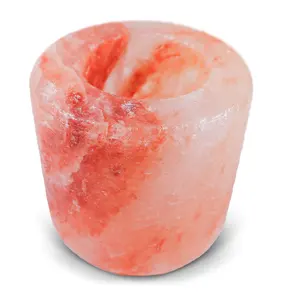 Porte-bougies en forme de verre de sel de l'Himalaya, porte-bougies en sel de l'Himalaya, porte-bougies en verre de l'Himalaya - Product Image 3