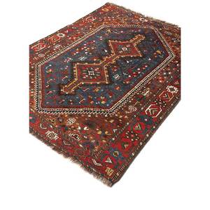 Alfombra de Lana Azul Anudada a Mano de Gran Tamaño Aalam Paem-419 con Patrón de Medallón para Decoración de Sala de Estar, Pelo de Alta Densidad - Product Image 2