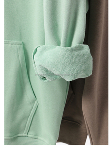 Sudadera con Capucha Extra Grande de Felpa Francesa de Alta Calidad, con Cierre, Lisa, con Logotipo Bordado Personalizado, Unisex - Product Image 4