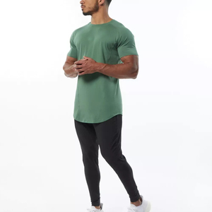 Haute qualité hommes Fitness entraînement Jogging Gym t-shirts impression personnalisée Logo taille T-shirt chemise de Compression - Product Image 3
