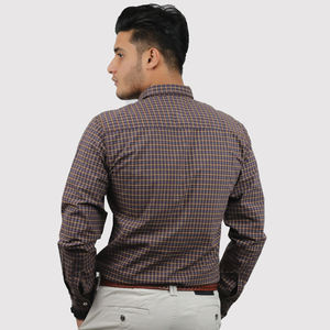เสื้อเชิ้ตแขนยาวลายสก็อตถักนิตติ้งคุณภาพสูงสำหรับผู้ชาย สวมใส่สบาย เหมาะสำหรับฤดูหนาว ใช้สำหรับทำงานหรือใส่เป็นชุดลำลอง พร้อมบริการ OEM - Product Image 3