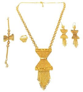 ชุดต่างหูแหวนสร้อยข้อมือชุบทอง24KT ดูไบขายดีเครื่องประดับมุกดีไซน์นูโวสำหรับวันครบรอบแต่งงาน - Product Image 6