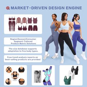 Vêtements de sport Fitness Yoga Gym Grande taille 2 pièces Ensembles d'entraînement réversibles écologiques à séchage rapide pour femmes Haute qualité - Product Image 6