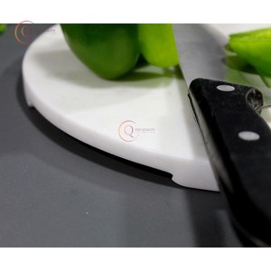 Fantaisie Designer Blanc Pur Marbre Planche À Découper À La Main Décoratif Cuisine Boucher Bloc Haute Qualité Ustensiles De Cuisine Accessoires - Product Image 2