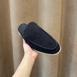 Nuevas Pantuflas <span class=keywords><strong>de</strong></span> <span class=keywords><strong>Verano</strong></span> <span class=keywords><strong>para</strong></span> <span class=keywords><strong>Hombre</strong></span>, <span class=keywords><strong>de</strong></span> Gamuza <span class=keywords><strong>de</strong></span> Oveja Genuina, Diseño Slip-On con Punta Redonda, Estilo Mocasín Plano, Tallas Grandes, <span class=keywords><strong>para</strong></span> Uso en Exteriores - Product Image 6