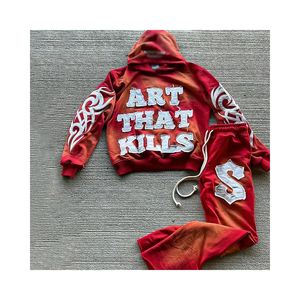 Chándales con bordado desgastado de algodón 100% de último estilo, fabricante superior que ofrece servicios OEM - Product Image 5