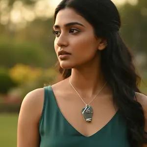 Colgante de Ágata Chapado en Rodio Oro Rosa para Mujer - Joyería de Plata 925 para Regalo - Product Image 2