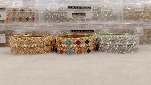 Stylish Rajwadi Bangles for <b>Women</b> Metal with <b>Pearl</b> Main Design Perfect Choice for Festivals Weddings and Everyday Ethnic Fashion - Product Image 4