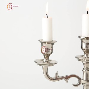 Miroir brillant poli 3 bras foudre bougeoir merveilleux conception décoration de Table Unique bougie pot approvisionnement en gros - Product Image 4