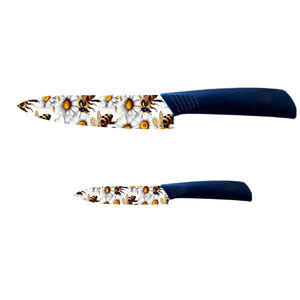 Juego de Cuchillos de Chef de Cerámica 2026 Más Vendido, 9 Piezas con Mango de Plástico para Uso Comercial, en Existencia, Envío Gratis - Product Image 1