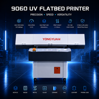 Imprimante UV à plat industrielle 9060 haute vitesse automatique Ethernet 3 pour têtes I3200, carte Hoson, machine d'impression 900x600mm pour la production en série