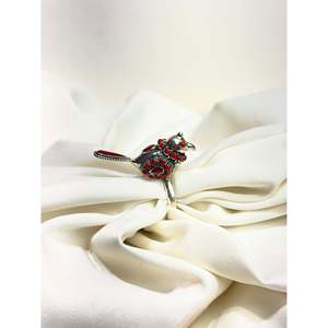 Bague Anokhi Panchi en argent 925 avec incrustation de corail, tendance et élégante, plaquée or rose, en acier inoxydable, pour cadeau, plaqué or 18 carats - Product Image 3