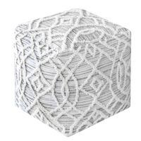 Pouf ottoman moderne en coton imprimé fait main de luxe, repose-pieds bas, siège pouf, décoration de salon, antistatique, personnalisable pour mariage