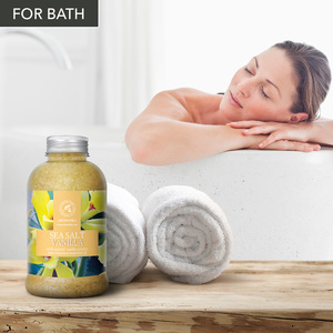 Aromatika Sal Marina Natural de Vainilla 600g en Forma de Cristal para Baño Corporal y Relajación Profunda, Envase en Frasco de Plástico - Product Image 5