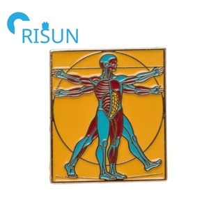 Metal biología anatomía Pin broche <span class=keywords><strong>Vitruvian</strong></span> hombre insignia solapa Pin esmalte broche Pins Da Vinci <span class=keywords><strong>Vitruvian</strong></span> hombre arte insignia regalo - Product Image 4