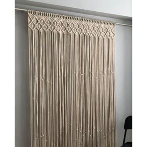 Decoración Bohemia de Macramé, Cortina de Algodón, Tapiz de Pared Boho para Exteriores, Decoración Colgante para Dormitorio, Formato de Cuerda - Product Image 1