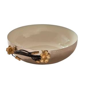 Bol décoratif en métal de qualité supérieure, finition dorée, élégant bol à fleurs en laiton pour servir et faire des salades, pour la décoration moderne de la maison, bol de table - Product Image 2