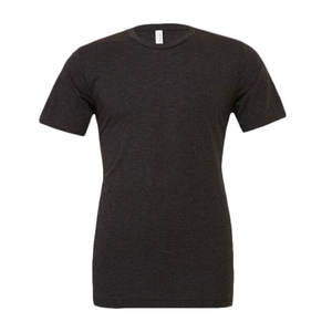 T-shirt à col rond à manches courtes Bella Canvas Black Heather CVC Jersey T-shirts pour hommes - Product Image 1