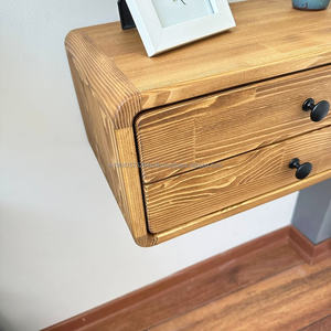 Mesita de Noche Moderna Flotante de Pared con Cajón, Estante Delgado de Madera, Ahorro de Espacio, Ecológica, Mueble Artesanal para el Hogar - Product Image 4
