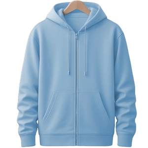 Men TikTok Trending <b>Zip</b> Up Hoodie Sweatshirt Cotton Fleece Full <b>Zip</b> Jacket Unisex Casual Streetwear - Product Image 1