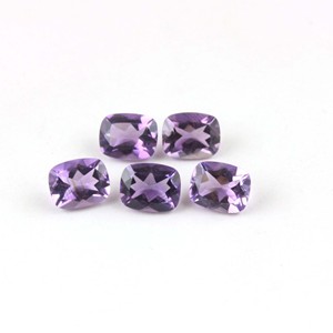 Pierre d'améthyste africaine violette naturelle de haute qualité octogone taillé à facettes pierre précieuse en vrac - Product Image 3