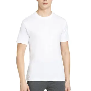 Manga curta Slim Fit Casual Moda Masculina T shirts Algodão de alta qualidade O Pescoço 100% Algodão T Shirt