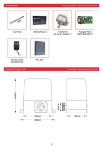 Moteur de portail coulissant DC multi-vitesses 500KG, ouvre-portail automatique avec marche arrière automatique pour usage résidentiel – Exportateur malaisien de confiance - Product Image 2