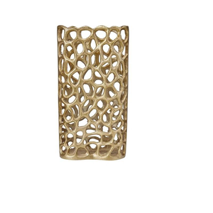 Jarrón Alto de Latón de Estilo Moderno para Arreglos Florales, Hidroponía, Centros de Mesa para Flores Secas y Ofrendas Metálicas - Product Image 1