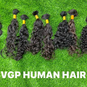 Cheveux vierges indiens Remy ondulés et lisses, qualité 100 grammes, non traités, double trame machine - Product Image 6