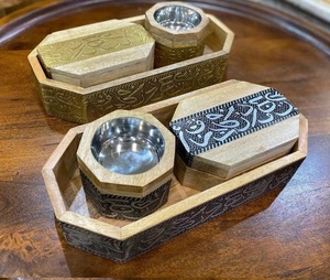 Ramadán Eid especial resina de madera Bakhoor quemador conjunto caja bandeja Medkhan incienso titular sándalo rosa fresa religiosa - Product Image 2