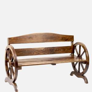 Oakmont Traditional <b>Settee</b> Portable Living Room Furniture with Minimalist Design Teak Finish Fabric - Product Image 6