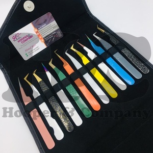 Pinzas de alta calidad, pinzas de extensión de pestañas de acero inoxidable sostenibles, pinzas de volumen afilado con agarre de diamante, visón puntiagudo - Product Image 2