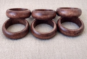 Trendy Wooden <b>Napkin</b> <b>Rings</b>. <b>Napkin</b> <b>Ring</b> Set. Wood <b>Napkin</b> Holders. - Product Image 3