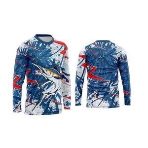 เสื้อตกปลาพิมพ์ลายมาร์ลิน แขนยาว ผ้าโพลีเอสเตอร์ ระบายอากาศ แห้งเร็ว ป้องกันรังสียูวี สำหรับกิจกรรมกลางแจ้ง ตกปลา เดินป่า และกีฬาต่างๆ - Product Image 3