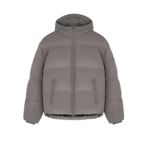 Veste matelassée décontractée imperméable en polyester enduit 100 % OEM, motif uni, doublure tissée pour l'hiver, vente en gros personnalisée - Product Image 4