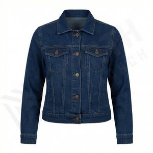 Chaqueta Vaquera de Mezclilla con Botones para Mujer, Estilo Perfect Blend, Comodidad, Novedad, Talla Grande, Moda Femenina, Color Personalizado - Product Image 1