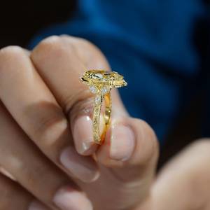 Anillo Vintage de Diamante Cultivado en Laboratorio con Corte Marquesa de 2.01CT VS1, Estilo Art Deco, Oro Sólido de 14K, Certificado IGI, Regalo de Boda para Joyería Fina - Product Image 2