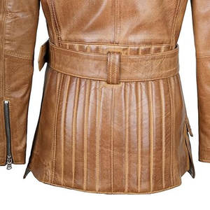 Chaqueta de cuero genuino de la mejor calidad para mujer Procesamiento de punto Característica transpirable Precio razonable - Product Image 6