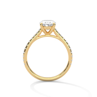 Anillo de Compromiso con Halo Oculto de Moissanita de Corte Ovalado, Plata de Ley 925, Joyería Fina Hecha a Mano, Colgante Solitario, Regalo de Boda para Ella